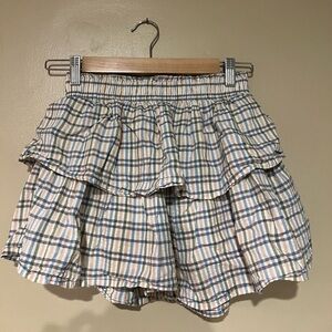 Aerie Mini Ruffle Plaid Skirt Size XS